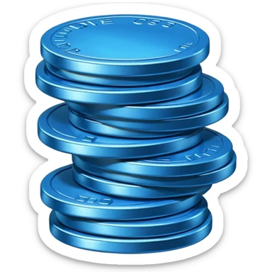 blue coins credit pack sticker