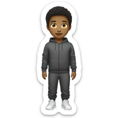 boy wearing a tracksuit full body sticker
