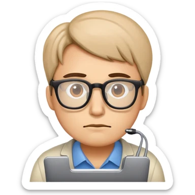 tired programmer sticker