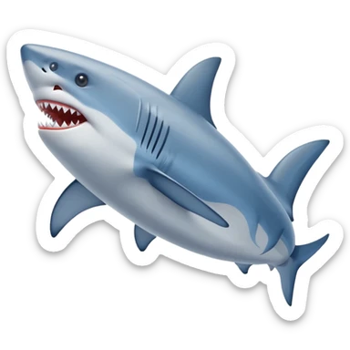 Requin avec des chaussures nike bleue  sticker
