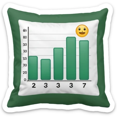 excel chart on a pillow sticker