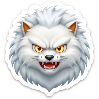 White Thunder - Very Angry - Completely White/Shades of White - Big sticker