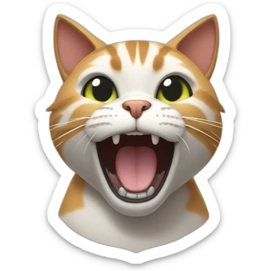 Pumped up cat sticker