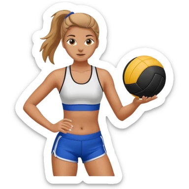 Girl playing volleyball  sticker