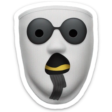 Emoji wearing a ski mask sticker
