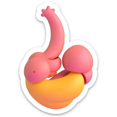 stomach, simple and smooth sticker