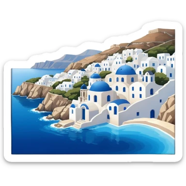 cyclades islands of greece sticker