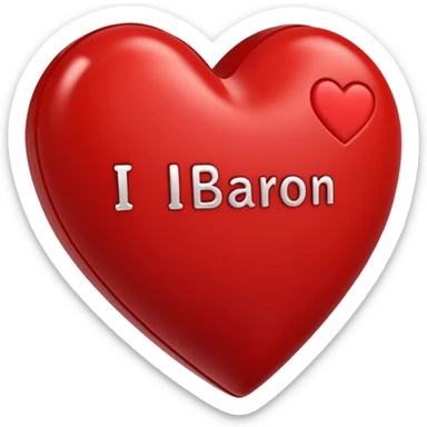 a heart thats say "I heart Baron" sticker