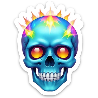 Skull with mind blowing sticker