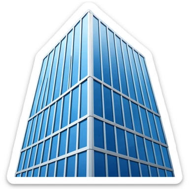 Blue bank building sticker