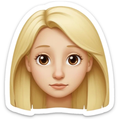 Blonde girl with huge nose sticker