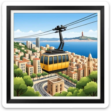 teleferico barcelona sticker