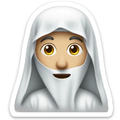a ghost wearing arab clothes sticker