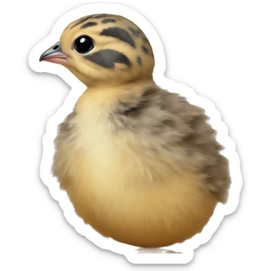Smallest New born quail chick sticker