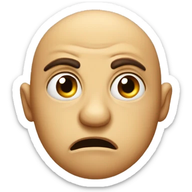 Squinting eyes of disgust sticker