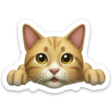 Cat in the pool sticker