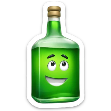 Green whiskey sticker