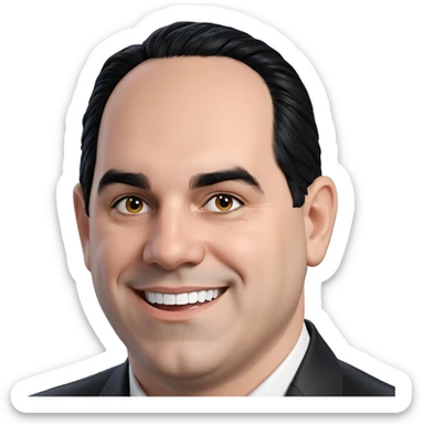 smiling boy with black hair sticker