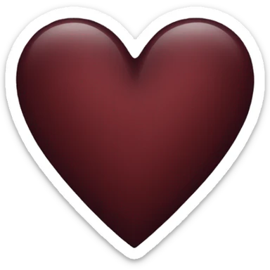 dark red heart emoji  sticker