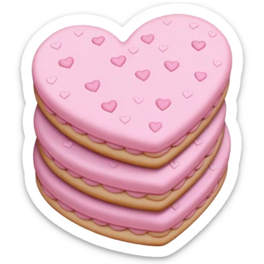 Natale rosa, biscotti estetico  sticker