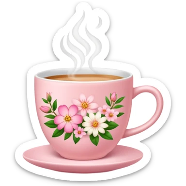chai in a light pink cup sticker