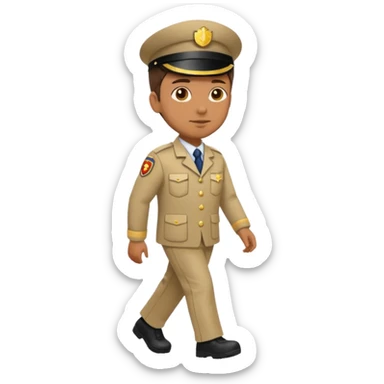 council worker walking right sticker