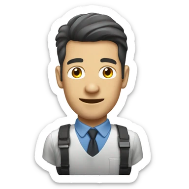 técnico de radio riendo sticker