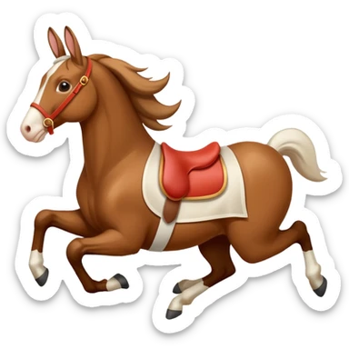 rabbit horse galloping  sticker