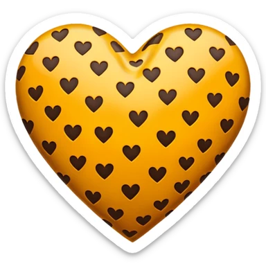 Cheetah printed heart sticker