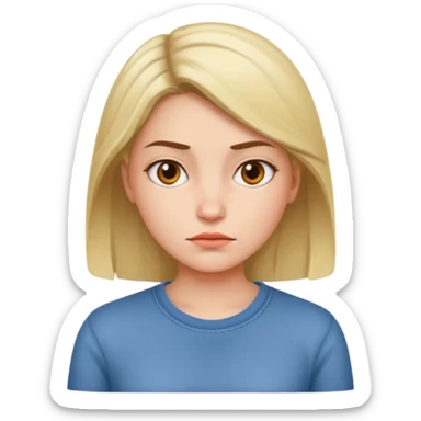 fake costumer loyalty, girl that doesn't care, she is like whatever sticker