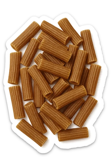 pasta integrale vista dall'alto, iperrealistiche 4k sticker