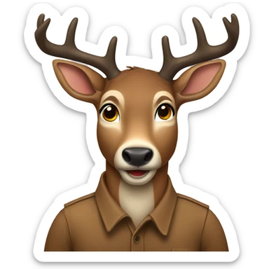 male deer (buck) sticker
