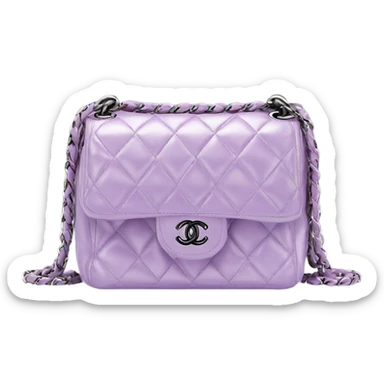 Chanel baby light purple bag  sticker