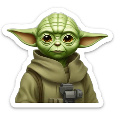Yoda general Ukraine army shevron  sticker