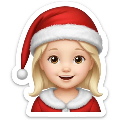 christmas girl but her apperance is like baby, pretty sticker