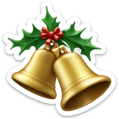 Pair of realistic jingle bells sticker