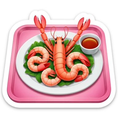 Shrimp on an airplane sticker