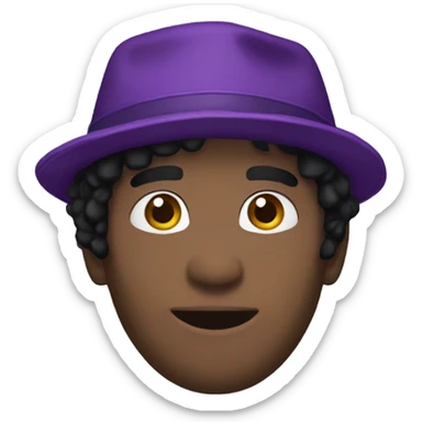 William afton black hair purple hat sticker