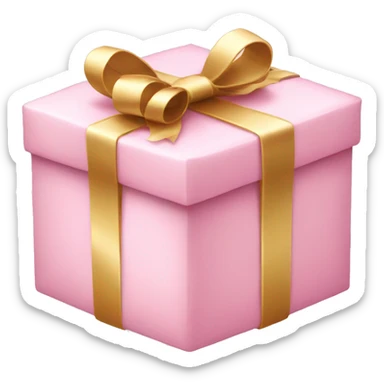 light pink present sticker