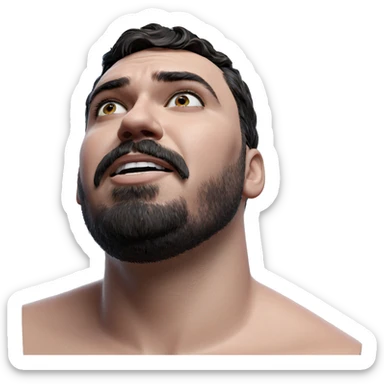 realistic portrait of a man sticker