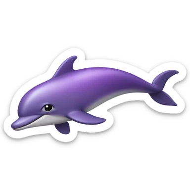 Purple dolphin  sticker