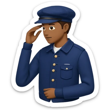 a Navy blue Brixton fiddler cap hat sticker