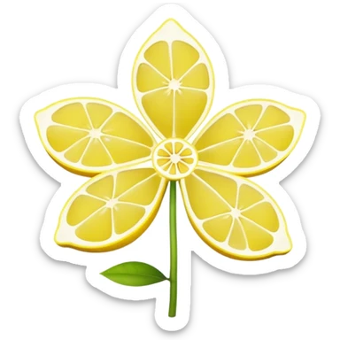 flower made of lemon slices sticker
