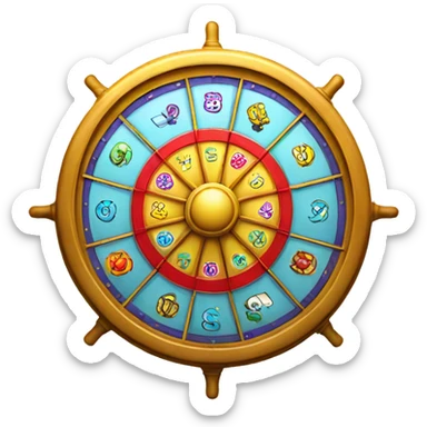Wheel of fortune for colors simple sticker