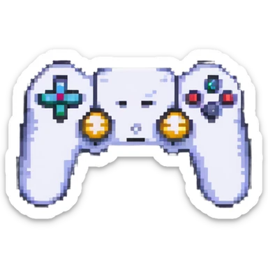gaming emoji holding a gamepad sticker