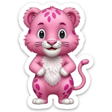 pink panther character sticker