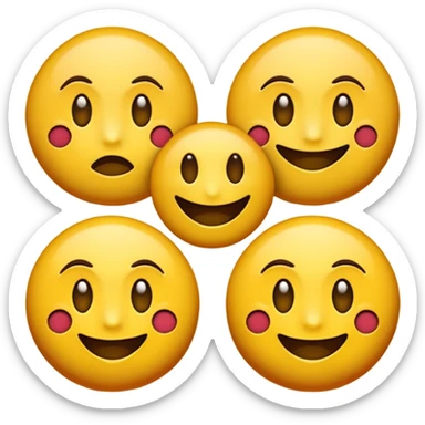 Cool emoji combined with freaky and meh sticker