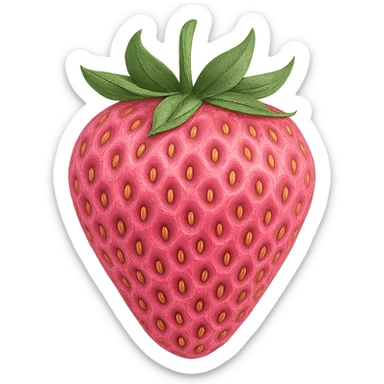 pink strawberry, no background sticker