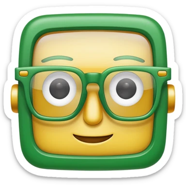 Green Square Spects. only spects. sticker
