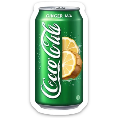 Ginger ale can sticker